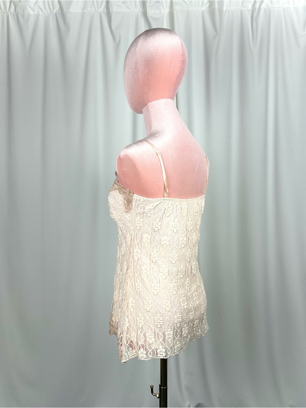 Vintage MKM Designs Lace Cami Top Cream Gold Fairycore XS/S - Picture 10 of 16